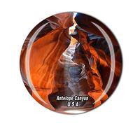 America 3D Antelope Canyon Fridge Magnet Souvenir Crystal Glass Magnet Travel Souvenir Collection Gift Home Kitchen Decoration