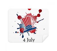 America 4 July Independent Day Hat Phone Screen Cleaner Glasses Cleaning Cloth 2pcs Suede Fabric