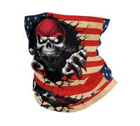 America And Hungary Hungarians Skull Flag Unisex Snood Multifunctional Neck Warmer Windproof Face Covering Scarf For Summer Running Cycling Motorcycle