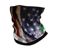 America And Ireland Irish Flag Wavy Men Women Snood Soft Face Covering Scarf Multifunctional Snood Scarf For Running Winter Hiking Cold Weather
