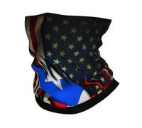 America And Puerto Rico Porto Rico Puerto Rican Flag Scratch Men Women Snoods Windproof Neck Warmer Lightweight Neck Gaiter For Running Hiking Walking Skiing