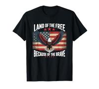 America Bald Eagle Land of the Free Because of the Brave T-Shirt