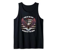 America Bald Eagle Land of the Free Because of the Brave Tank Top