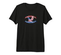 America Bald Eagle Patriotic USA Flag Graphic Premium T-Shirt