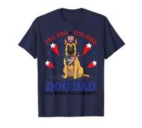 America Belgian Malinois Dog Dad All Bark Liberty 4th July T-Shirt