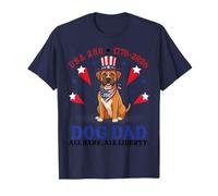 America Boxer Dog Dad All Bark All Liberty 4th July Day T-Shirt