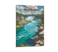 America & Canada Niagara Falls Florida Vintage Travel Poster Wall Art Painting Canvas Living Room Prints Bedroom Decor Artworks 20x30inch(50x75cm)
