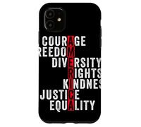 America Courage Freedom Rights Diversity Justice Equality Case for iPhone 11