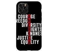 America Courage Freedom Rights Diversity Justice Equality Case for iPhone 11 Pro