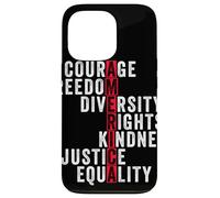 America Courage Freedom Rights Diversity Justice Equality Case for iPhone 13 Pro