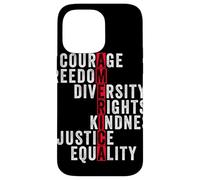 America Courage Freedom Rights Diversity Justice Equality Case for iPhone 14 Pro Max