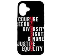 America Courage Freedom Rights Diversity Justice Equality Case for iPhone 16