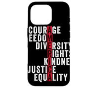 America Courage Freedom Rights Diversity Justice Equality Case for iPhone 16 Pro