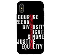 America Courage Freedom Rights Diversity Justice Equality Case for iPhone X/XS