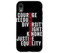 America Courage Freedom Rights Diversity Justice Equality Case for iPhone XR