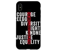America Courage Freedom Rights Diversity Justice Equality Case for iPhone XS Max
