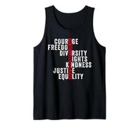 America Courage Freedom Rights Diversity Justice Equality Tank Top