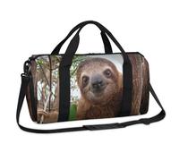 America Cute Sloth Sports Duffel Bags Sloth Weekend Overnight Bag Casual Tote Holdall Travel Gym Luggage Duffel Bag for Kids Girls Boys Women Men