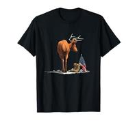 America Deer with Battle Boots for USA Lovers T-Shirt