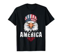 America Eagle Patriotic Flag Freedom Independence Art T-Shirt