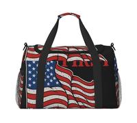 America First Print Stylish Foldable Carry On Tote with Waterproof Zipper for Weekend Getaways Bag