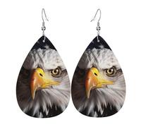 America Flag and Eagle Leather Earrings for Women Teardrop Earrings Lightweight Dangle Drop Earrings Cute Jewelry Gift