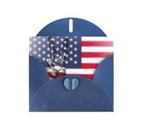 America Flag and Hippie Peace print Greeting Cards - Thank-You Cards Party Invitation Cards for Festive Celebrations