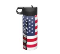 America Flag and Hippie Peace Printing Print 18oz Sports Insulated Kettle Environmental Friendly and Versatile Travel Bottle
