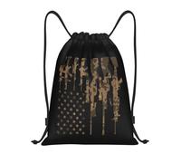 America Flag G-Un Sports Backpack Lightweight Sports Drawstring Stylish Draw String Back Bag For Yoga Fishing Beach 39X46Cm