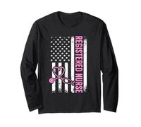 America Flag | Nursing | Patriotic Nurse | Registered Nurse Long Sleeve T-Shirt
