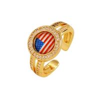 America Flag Opening Rings Unisex Independence Day Jewelry Stylish Accessories for Gift Giving Americans Flag Hoop
