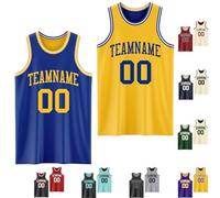 America Flag Styles Reversible Basketball Jerseys Custom for Men Youth Boys Kids, Personalised Navy Blue and Cream Double Sided Vests Uniforms, Mesh Sleeveless Numbered Sports Team Tee Shirts