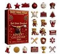 America football Advent Calendar 2025 24 Days Rugby Advent Countdown Calendar 24PC Acrylic Christmas Tree Decorations for Fans A04