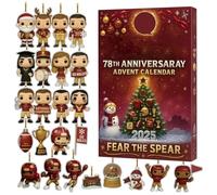 America football Advent Calendar 2025 24 Days Rugby Advent Countdown Calendar 24PC Acrylic Christmas Tree Decorations for Fans A06