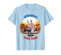 America Fuck Yeah! T-Shirt, Men, Baby Blue, Large