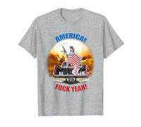 America Fuck Yeah! T-Shirt, Men, Heather Grey, Large