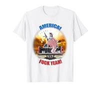America Fuck Yeah! T-Shirt, Men, White, 5X-Large
