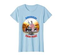 America Fuck Yeah! T-Shirt, Women, Baby Blue, 3X-Large