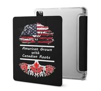 America Grown with Canadian Roots Tablet Case with Pencil Holder Protective Cover Design Compatible for IPAD Pro 2020 （11in）