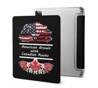America Grown with Canadian Roots Tablet Case with Pencil Holder Protective Cover Design Compatible for IPAD Pro 2021 （11in）