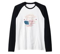America Grows Through Unity Patriotic USA Inspirational Raglan Baseball Tee