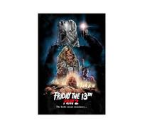 America Horror Movies Friday The 13th Jason Voorhees 4 Canvas Poster Wall Art Decor Print Picture Paintings for Living Room Bedroom Decoration 12x18inch(30x45cm)