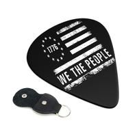America Independence Day 1776 Guitar Pick Set of 6 Guitar Picks with Storage Case Fit Electric and Acoustic Guitars 0.96mm