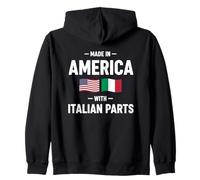 America Italian Heritage Parts Zip Hoodie
