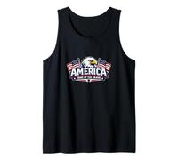 America Land of The Brave with Eagle and Flag Tank Top