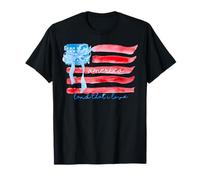 America Land That I Love - Coquette Watercolor American Flag T-Shirt
