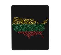 America Map Stars Black History Month Mouse Mat Comfortable Mouse Pad Soft Mousepad For Office Pc Computer 25X30Cm