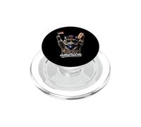 America Meme Cat 4th July Hot Dog Lovers PopSockets PopGrip for MagSafe