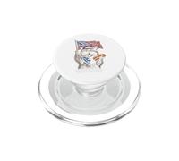 America Meme Raccoon 4th July Hot Dog Lovers PopSockets PopGrip for MagSafe