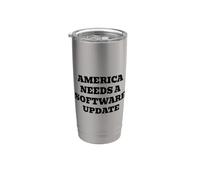 America Needs a Software Update Political Satire Stainless Steel Insulated Tumbler